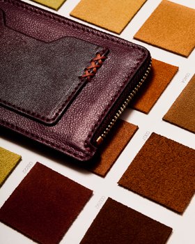 The Zip Card Case, Burgundy