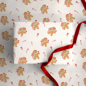 CWP074 - Gingerbread Christmas Wrapping Paper