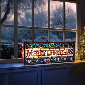 Stained Glass Merry Christmas