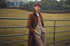 Medium Brown 100% Cashmere Sheffield Overcoat Zeus