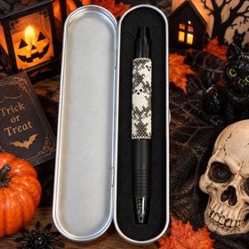 Halloween Ghost hand-beaded wrap pen