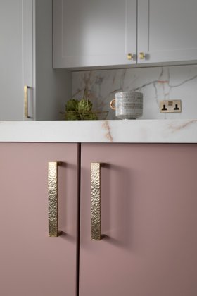 Heritage Brass:  Antique Brass Metro Cabinet Pull Hammered Design