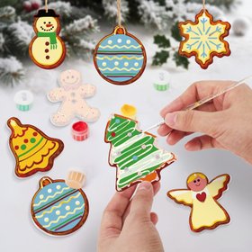 Merry Snowman and Santa Christmas Ornament Set