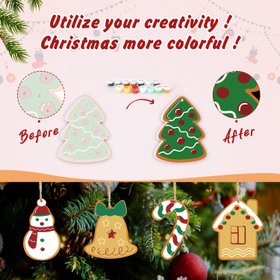 Joyful Snowman and Mitten Christmas Ornament Set