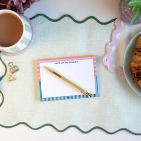 A6 Desk Notepad – Colourful Stationery, 50 Tear-Off Sheets