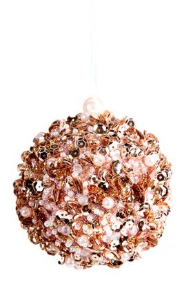 Bead and Gem Pink Bauble