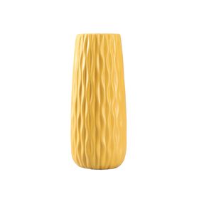 Luana yellow stoneware vase