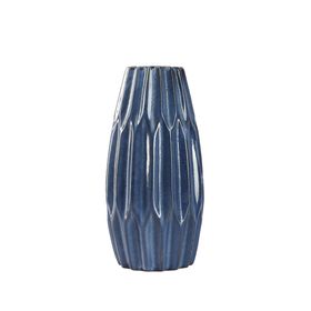Aquarel blue porcelain vase