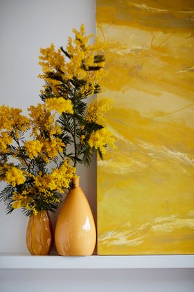 Clayton bottle ochre vase