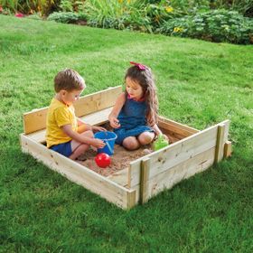 Wooden sandpit