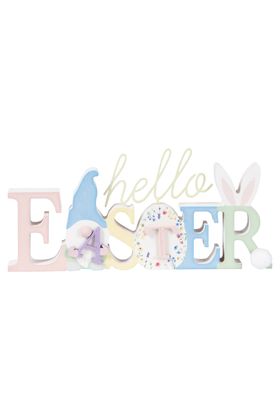 Hello Easter Mantle Plaque