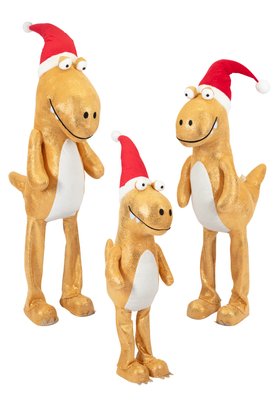 Gold Dino Family Cut Out