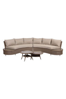 Alps Mocha Curve Sofa Set