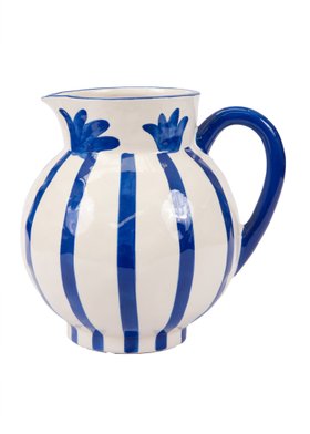Stripe blue vase