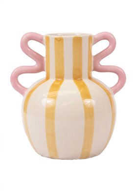 Yellow stripe vase