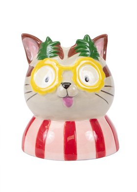 Candleholder dog and cat assorted set of 2