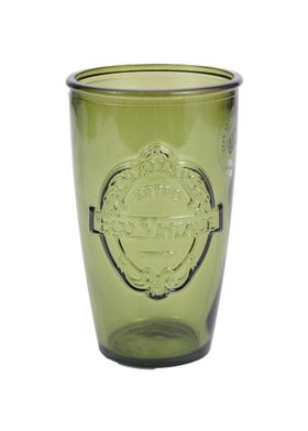 Recycled glass tumbler green