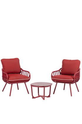Outdoor Oasis Cherry Red Bistro Set