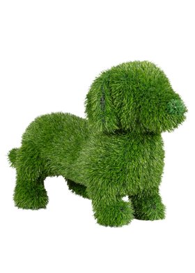 Grass dachshund decoration