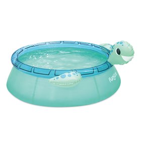 6ft Happy Turtle Kids Inflatable Paddling Pool