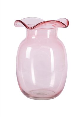 Pink glass vase