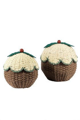 Christmas pudding baskets