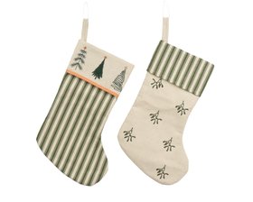 Green Stripe Assorted Stockings