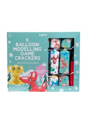 6 balloon modelling game crackers