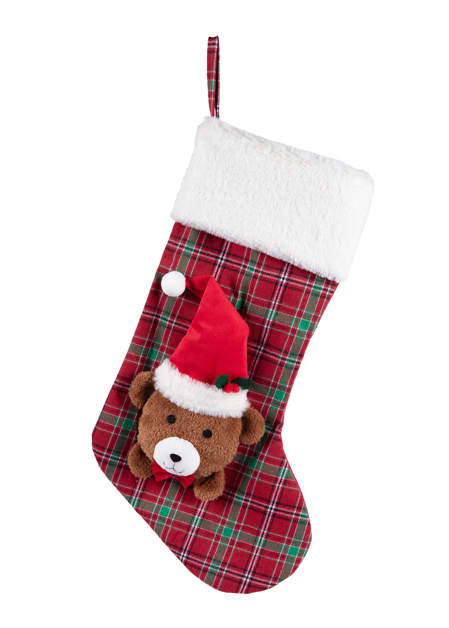 Tartan bear stocking