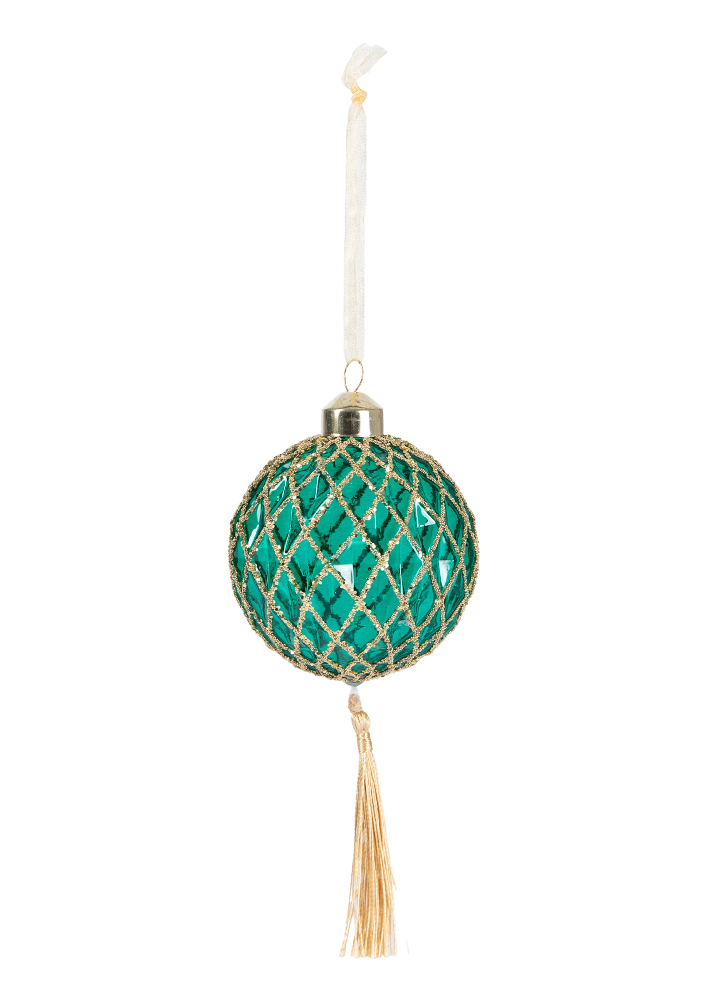 Green glass bauble