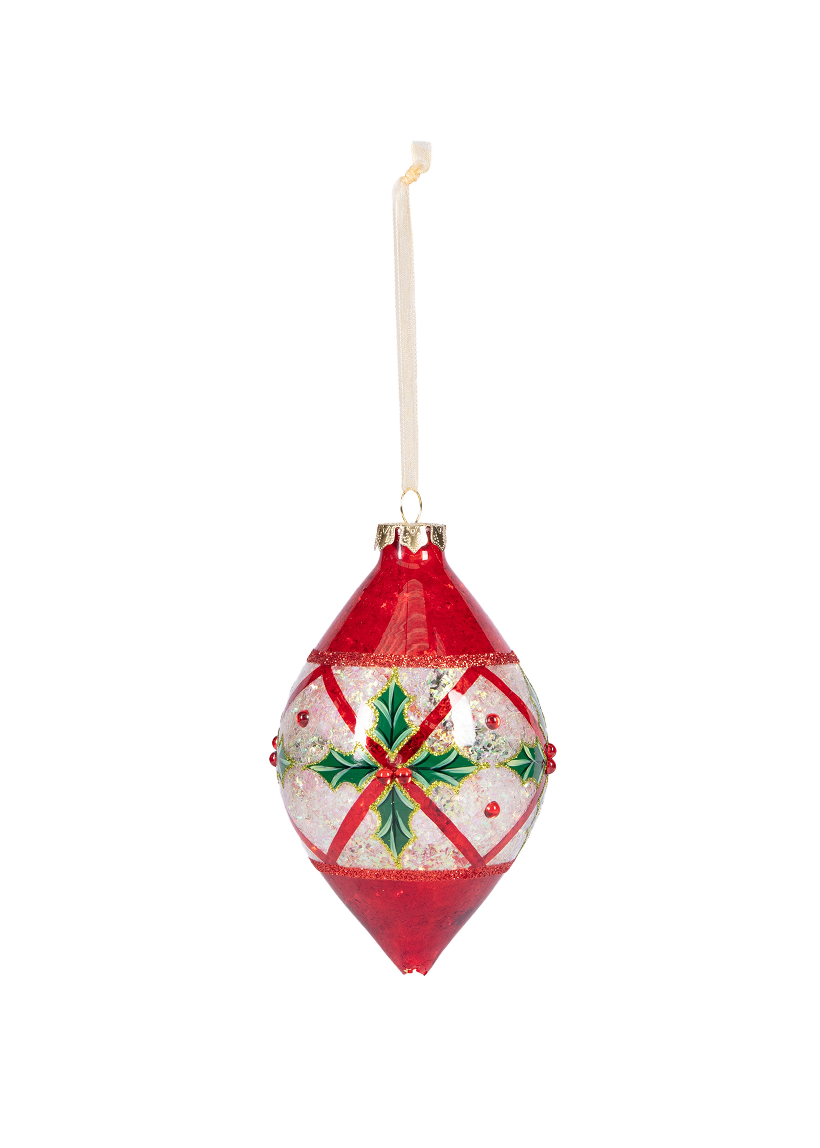 Glass oval bauble