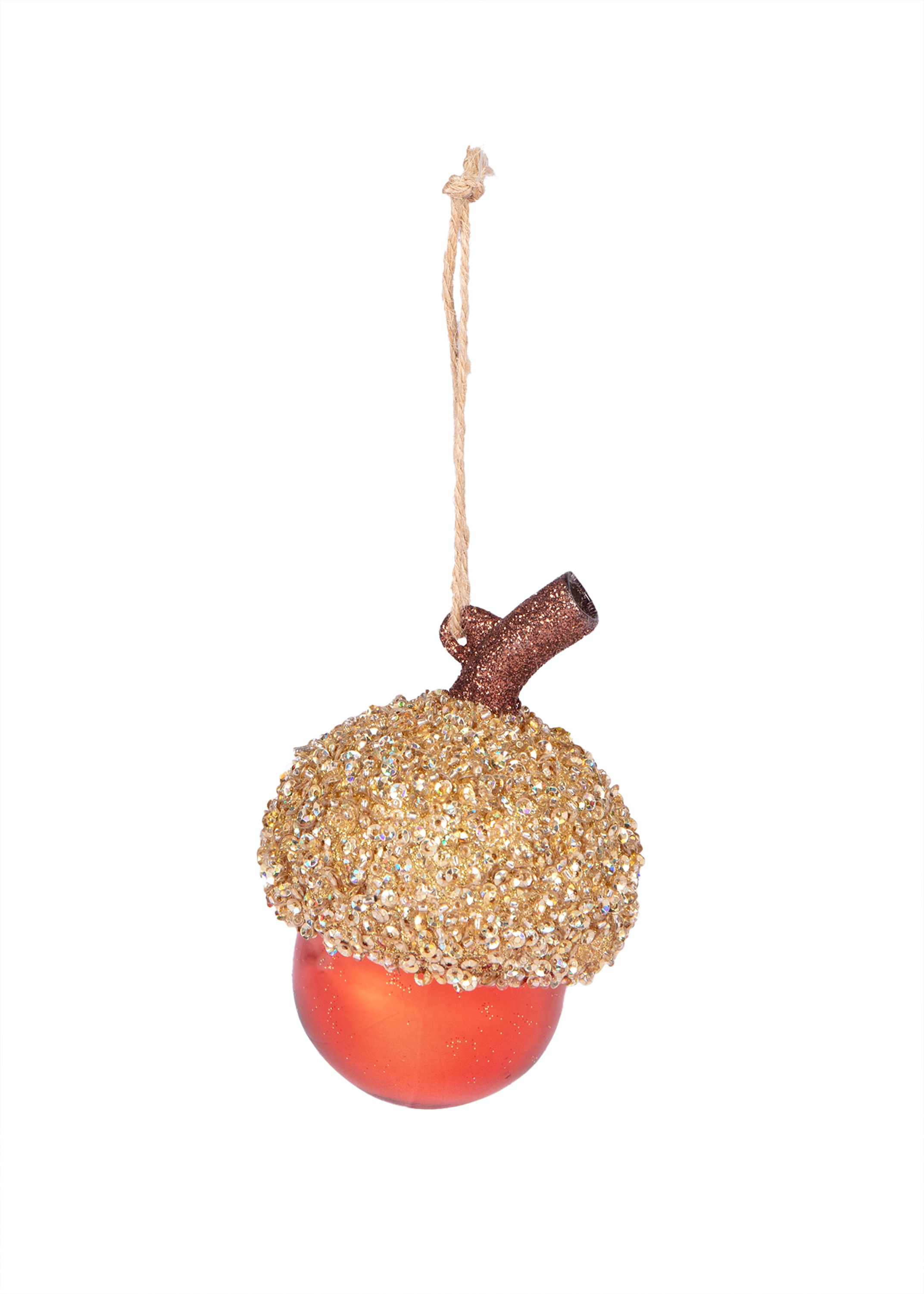 Orange acorn bauble
