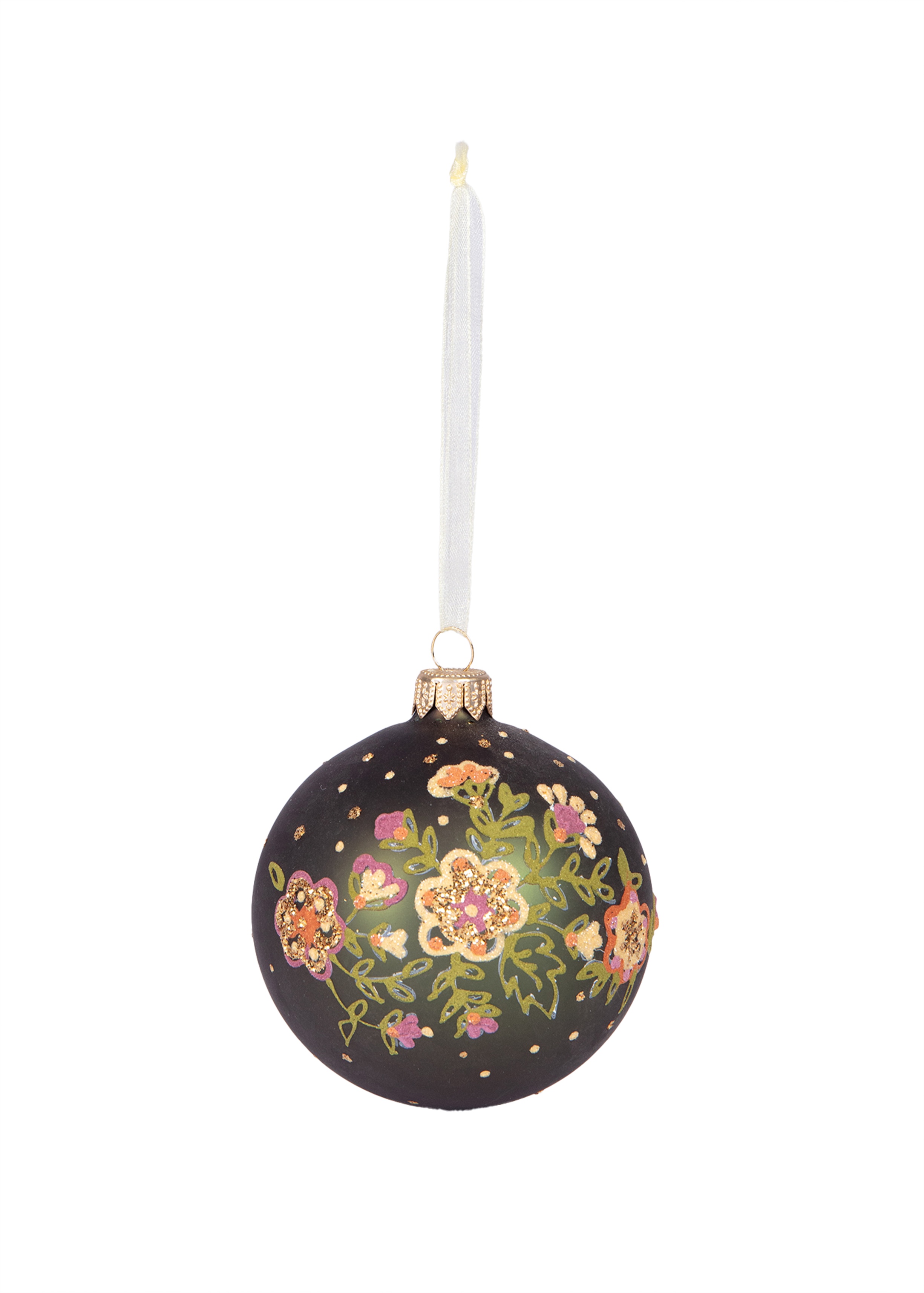 Woodland glass bauble