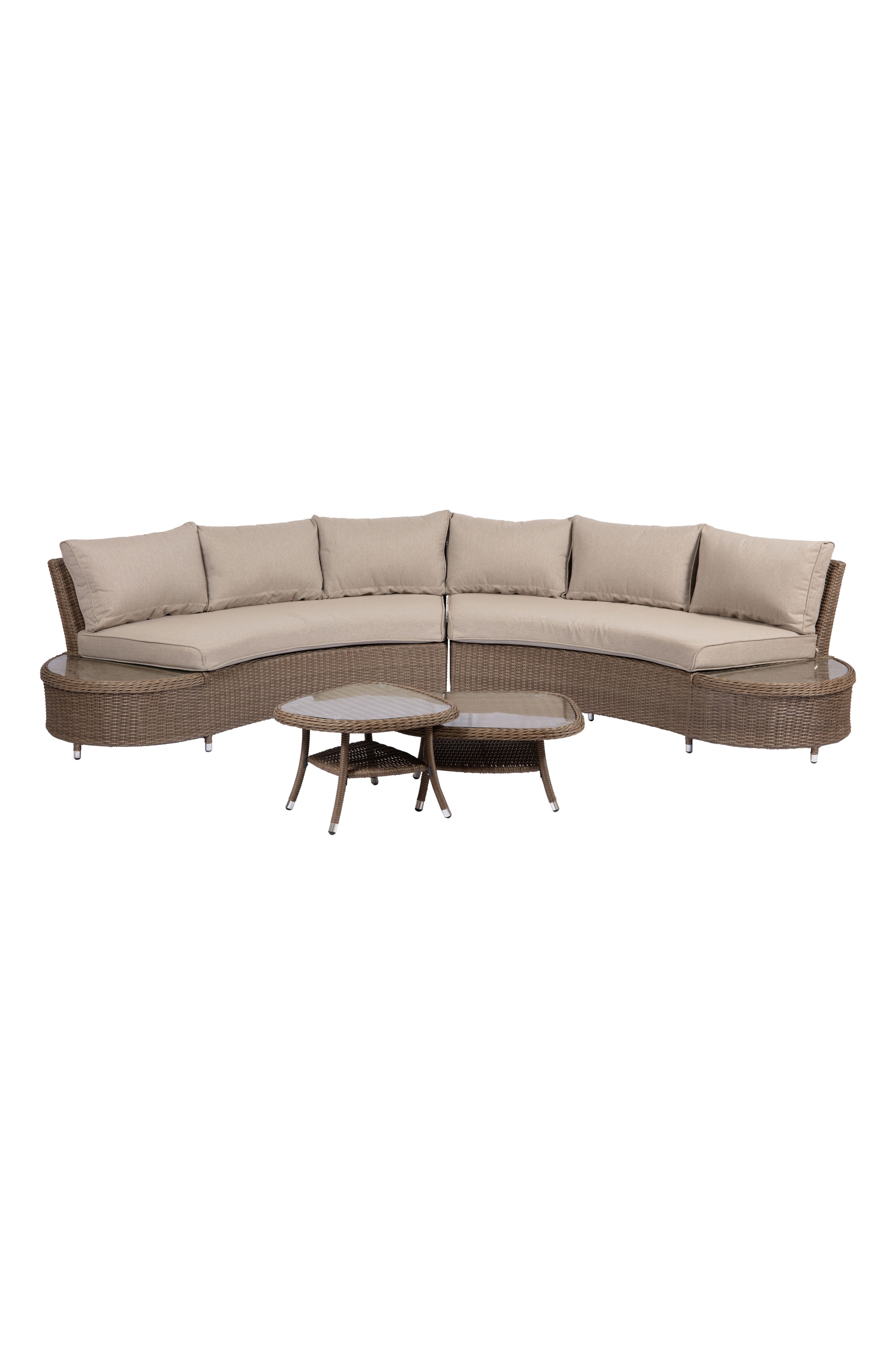 Alps Mocha Curve Sofa Set