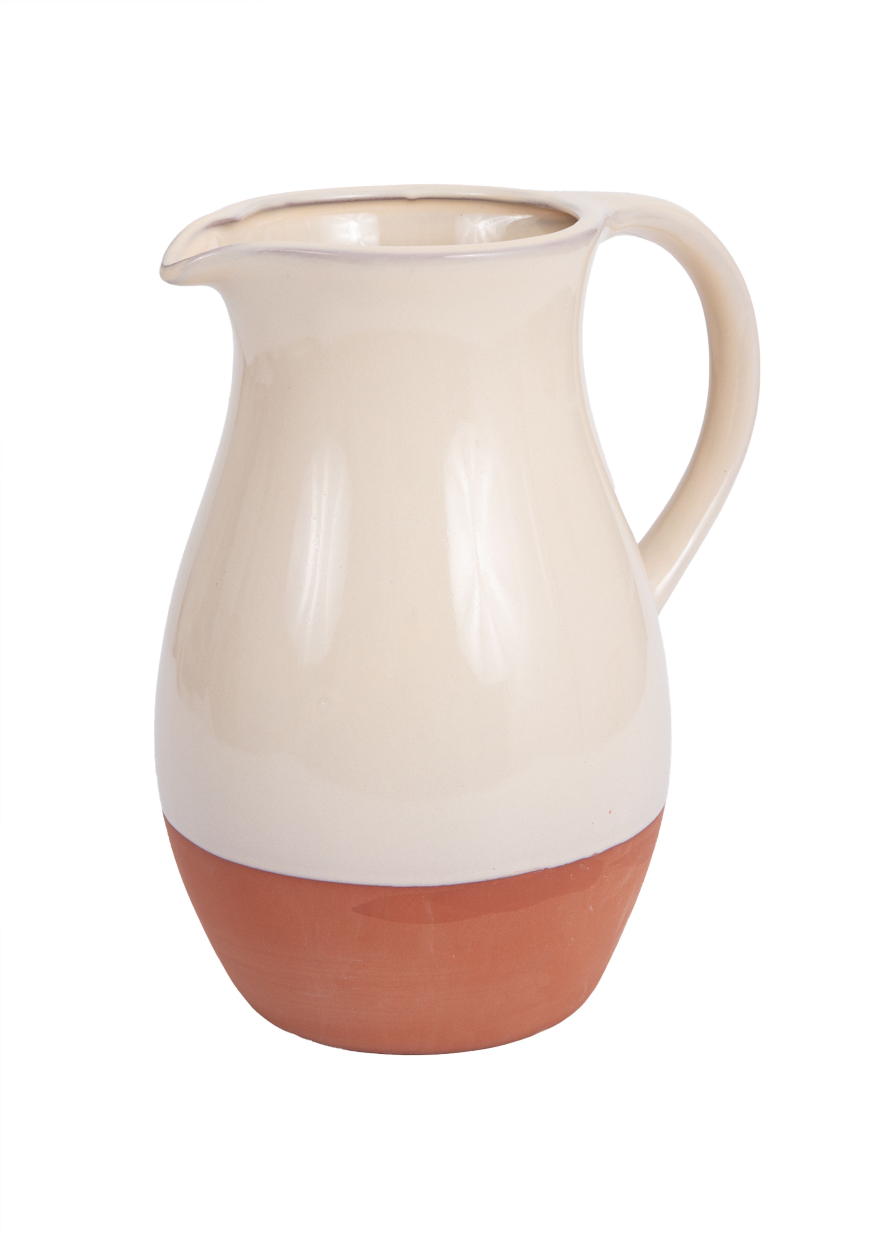 Glazed terracotta jug