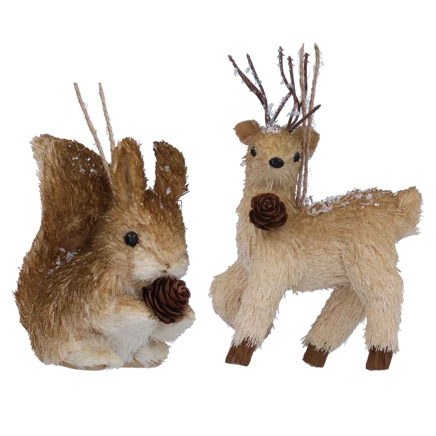 Bristle Animals Deer, Squirrel, Fox