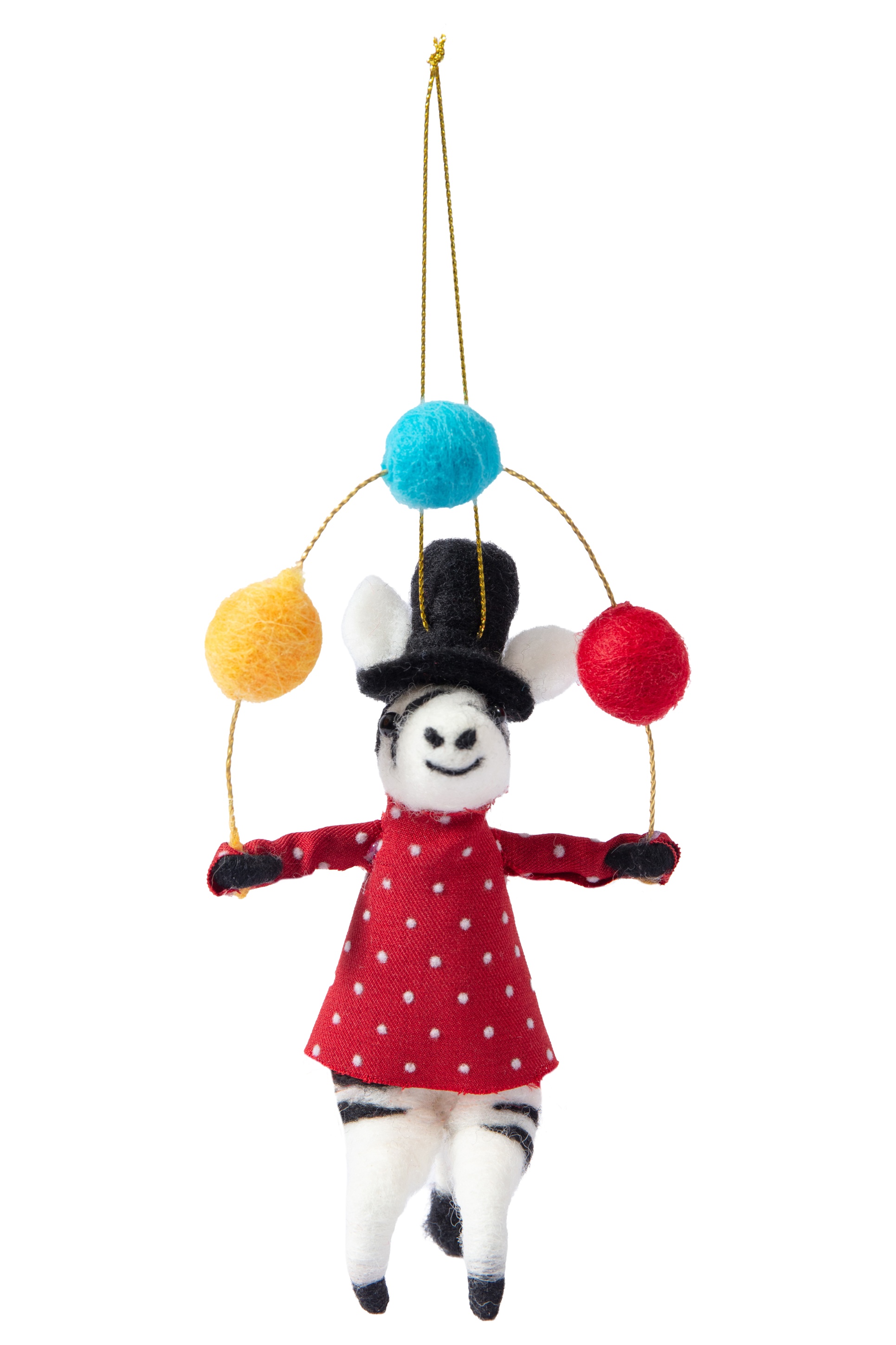 Felt Circus Zebra Hanging Decoration