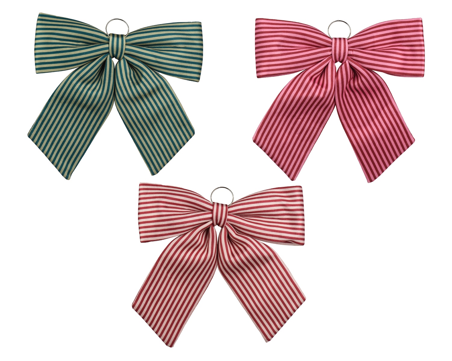 Striped Bows 3 Assorted Colours