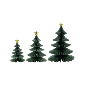 Green Paper Christmas Trees Set of Three