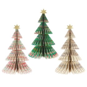 Liberty Print Honeycomb Christmas Trees