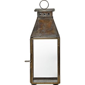 Hurricane Lantern in Antique Brass