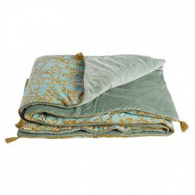 Sofa Throw In Green Velvet