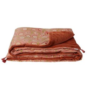 Floral Velvet Sofa Throw Or Cover