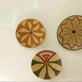 Natural Raffia Wall Baskets