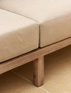 Porthallow Three Seater Sofa Set - Dark Wood