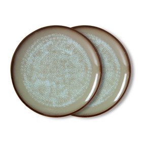 Set of two 70's Dinner Plates "Contrast" by HKLIVING
