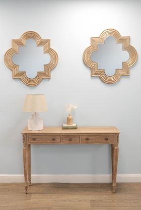 French Bedroom_Pair of Quatrefoil Wall Mirrors