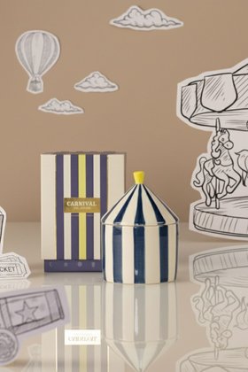 French_Bedroom_Oud & Leather Striped Scented Candle