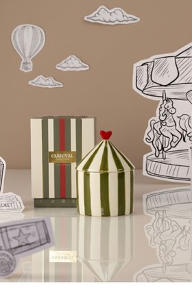 French_Bedroom_Tomato Leaf Striped Candle