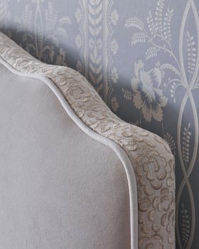 French Bedroom_Le Perlage Velvet Embroidered Bed_£1,795
